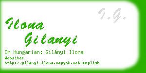 ilona gilanyi business card